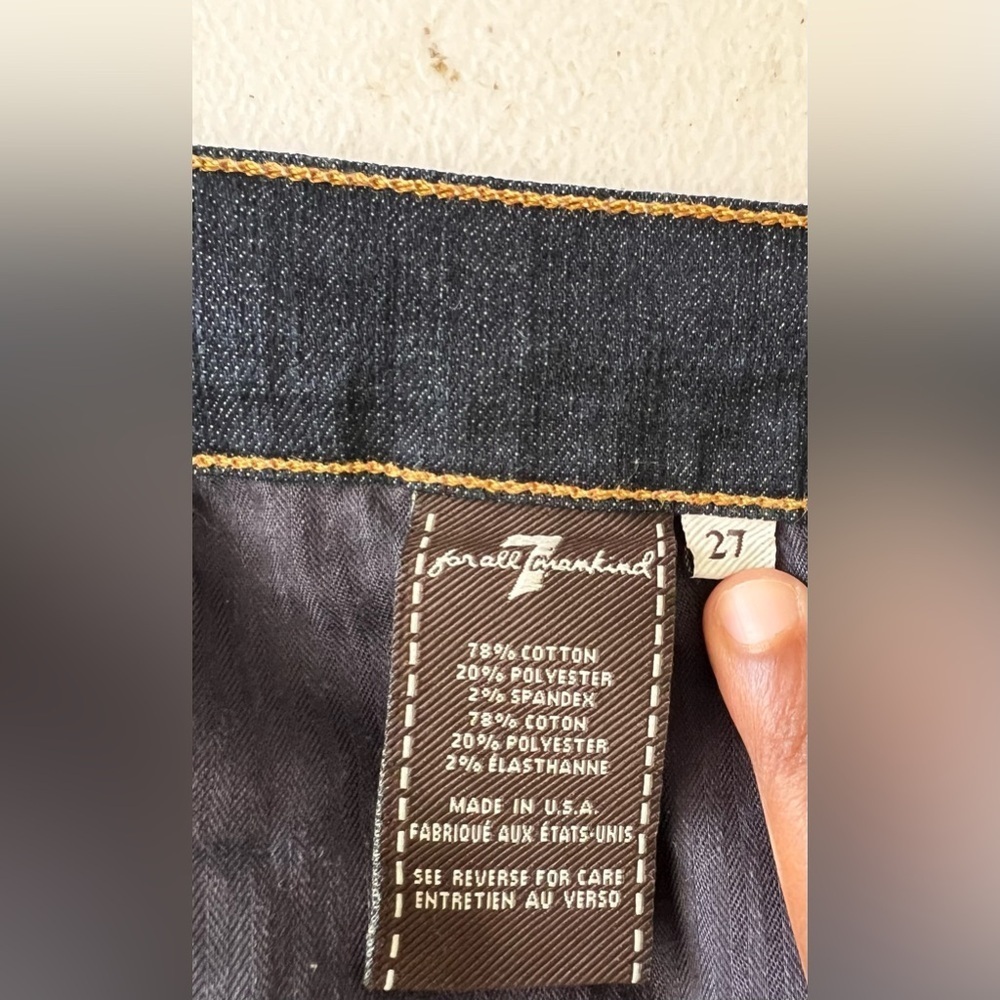 7 For All Mankind Straight Leg Blue Jeans Women’s Size 27 - Picture 5 of 5